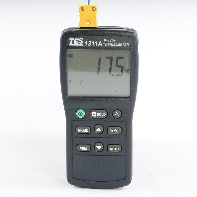原装TES-1311A数字温度表接触式测温仪数显表面温度计TES1311A