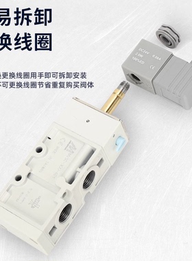 金器白色电磁阀MVSC-220-4E1/MVSC-220-4E2-DC24V-AC220-AC110V