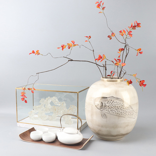 现代新中式家饰软装搭配组合别墅酒店客厅茶几博古架摆件家居饰品