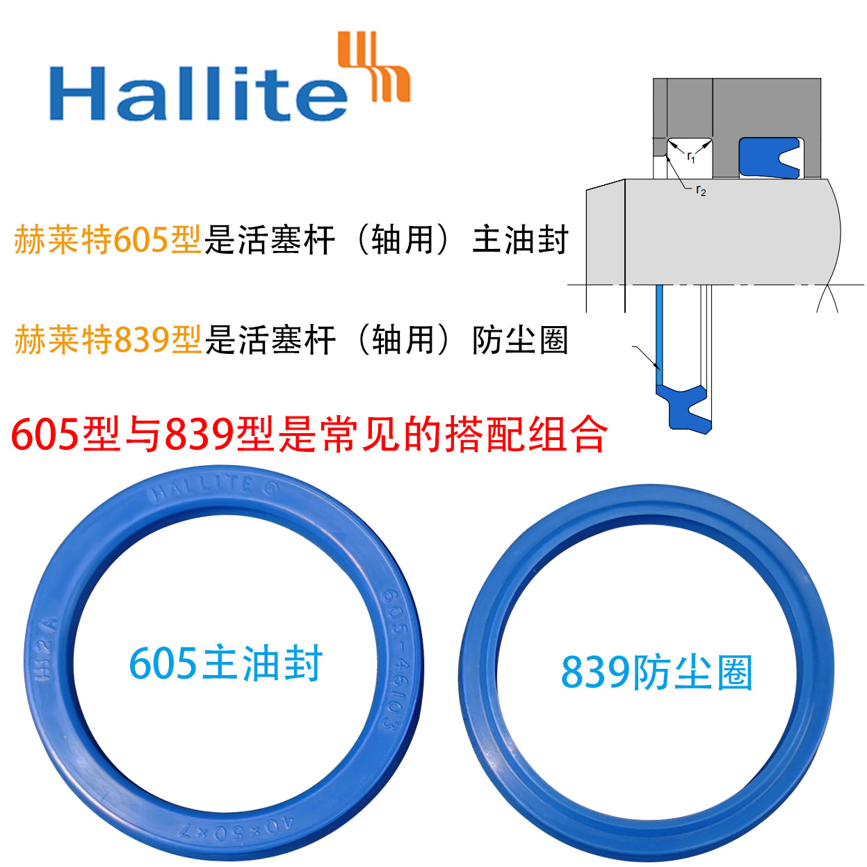 英国Hallite 赫莱特 605  22 22.4 25*30 32.4 33 35 40*5.7 6.3