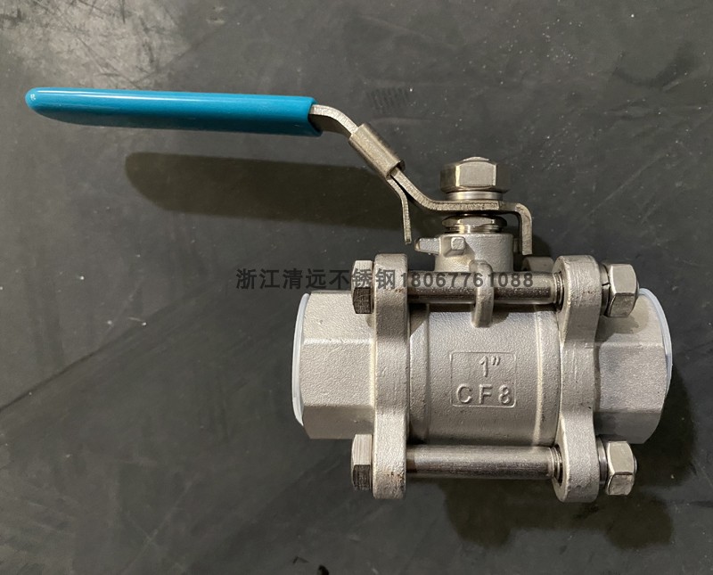 不锈钢三片式球阀手动带