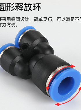 SpeldtPW三通二小一大变径PW6-4/PW8-6/PW10-8/12-10/8-4/106快插