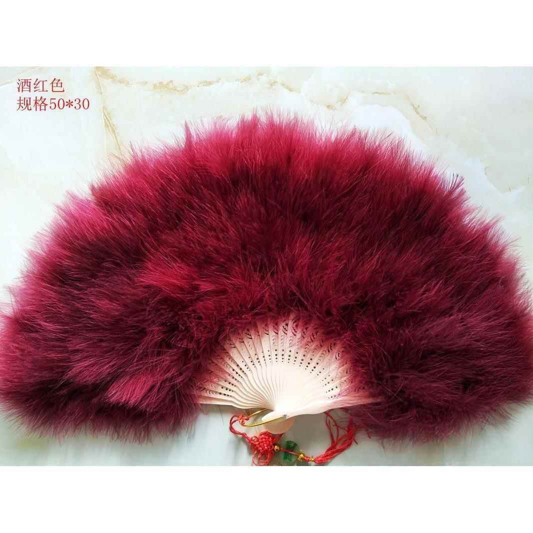 毛毛结实羽毛扇子折扇古风旧夜上海在校生工艺新款创意古典杭包邮
