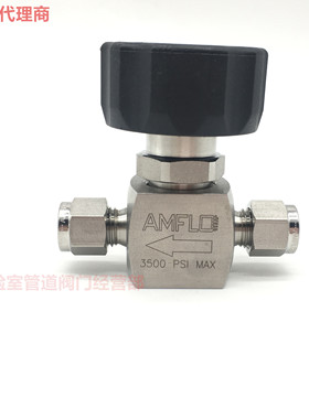 AMFLO敦阳不锈钢316膜片阀SS-DV10-TF4 开关阀 实验室气路工程