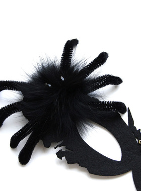 Halloween Black Spider Death Mask万圣节黑色面具