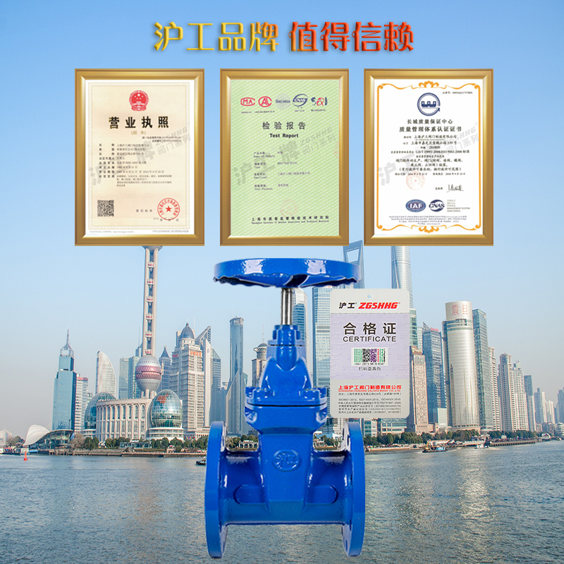 上海沪工软密封法兰暗杆