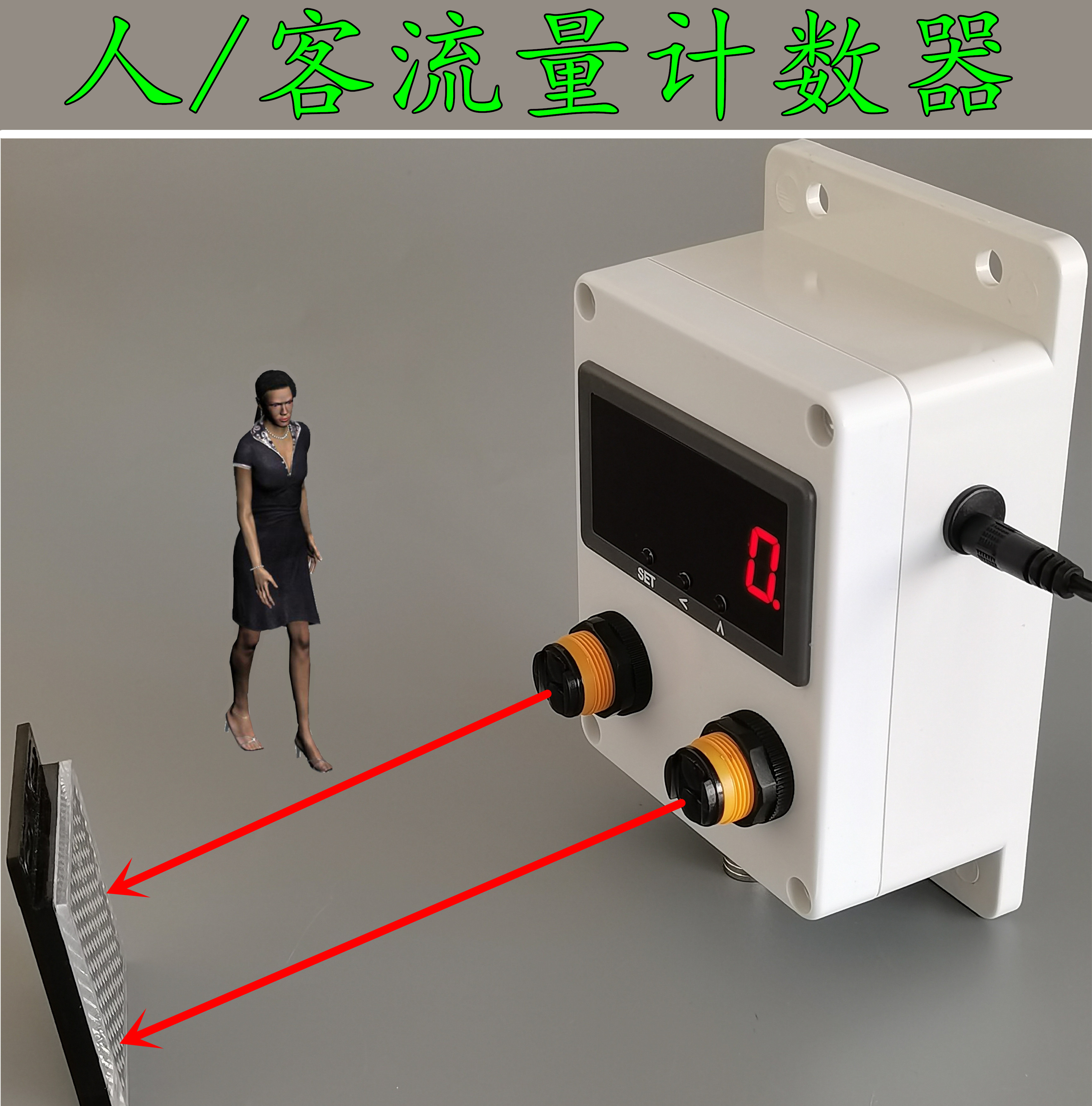 客流量计数器自动感应电子人数记数器店铺门店人流量进出统计点数