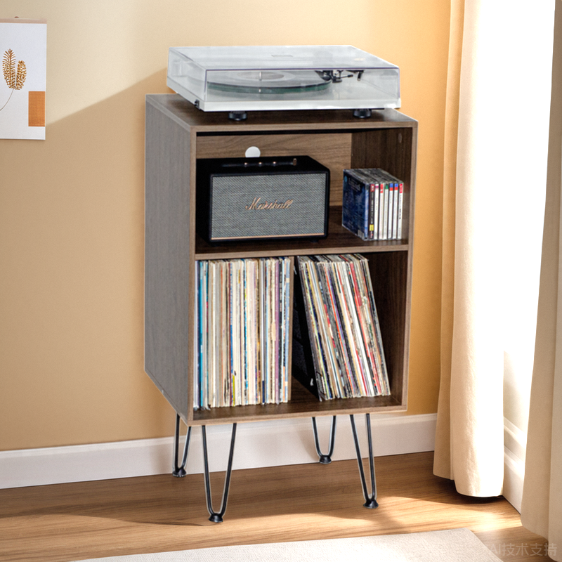 黑胶唱片柜黑胶唱机双层收纳柜子唱片机置物架桌,3C数码配件,USB多功能数码宝,淘宝优惠券,粉丝福利购,淘宝优惠卷