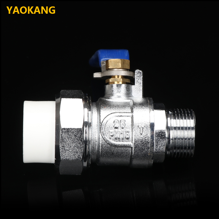 全铜加厚全通径大孔径PPR阀门20 25 pb pert大流量ppr双活接球阀