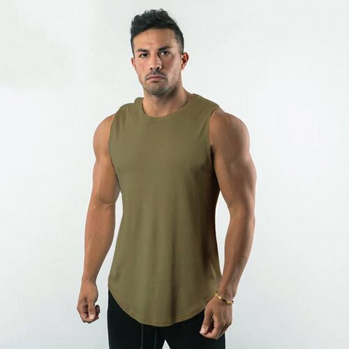 Sports vest men running sleeveless shirt健身背心无袖衫男式