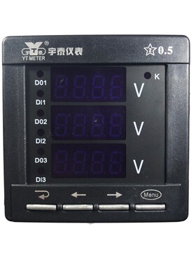 宇泰仪表 72款智能三相数显交流电压表电流表YT194UI-AV4