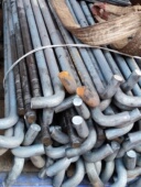 预埋地脚螺栓7字9字焊板塔吊地脚丝GB799热镀锌高强不锈钢钢结构