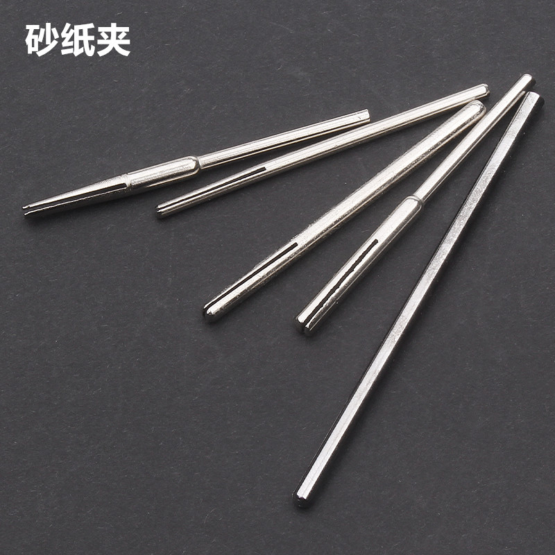 3mm加长砂纸夹杆砂纸棒磨头夹针电磨打磨头通用抛光夹头砂纸夹3mm