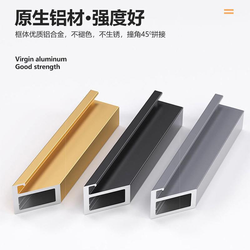 极简窄边框铝合金餐酒柜