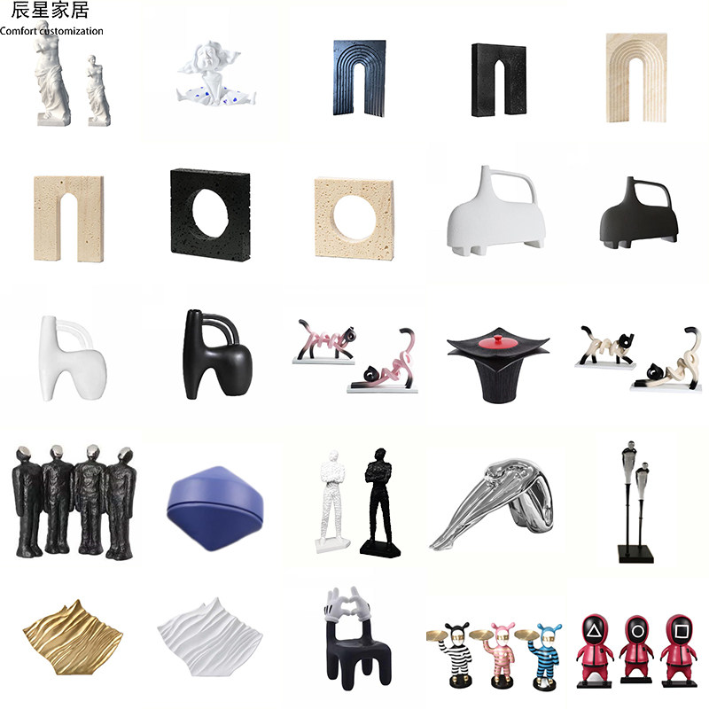 现代简约创意动物金属摆件个性样板房客厅书柜酒柜家居软装饰品