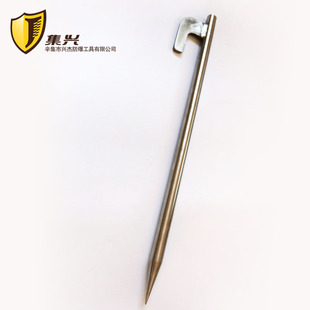 22*600mm帐篷钉304不锈钢帐篷接地钢钎弯耳可拴绳实心棒撬杠工具