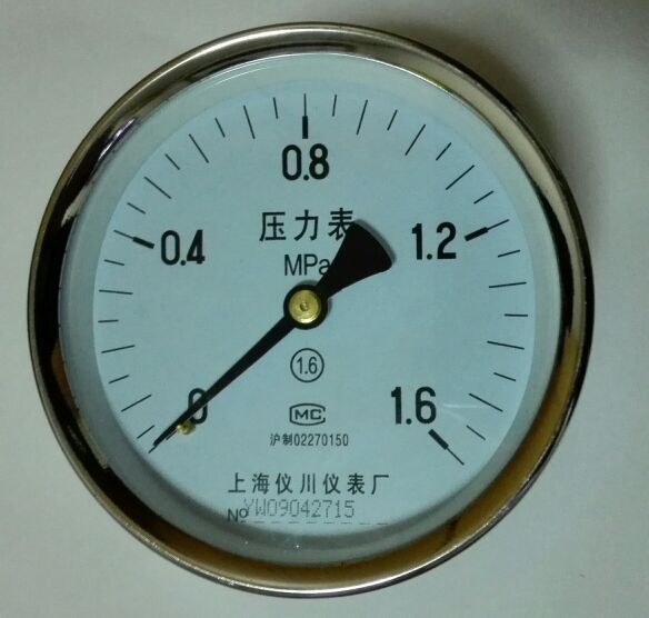 轴向普通压力表背接式直
