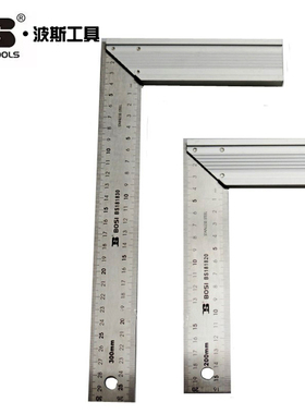 波斯工具铝柄锌合金钢直尺BS181820 830 715 720 725 730 735 750