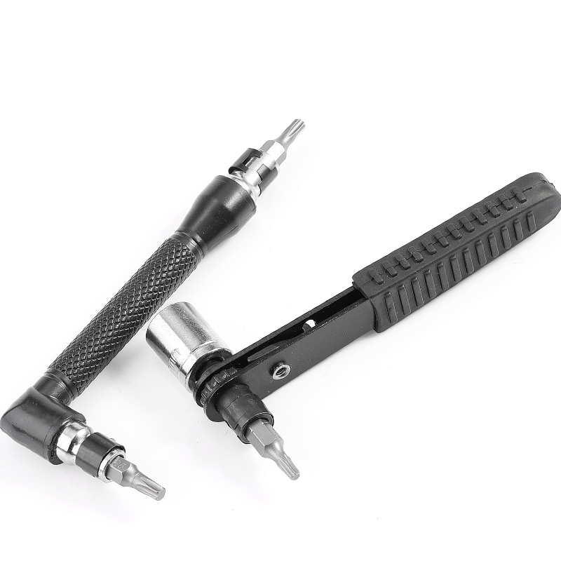 迷你简易快速棘轮扳手1/4风批头螺丝刀杆6.35快速套筒扳手7型接杆