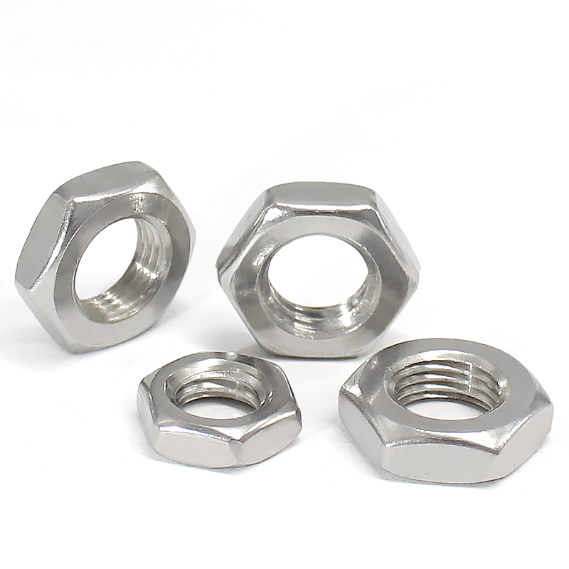 不锈钢细牙六角薄螺母帽