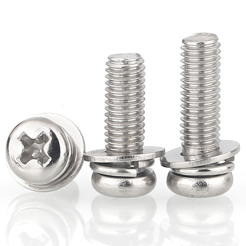 镀镍圆头十字组合螺丝盘