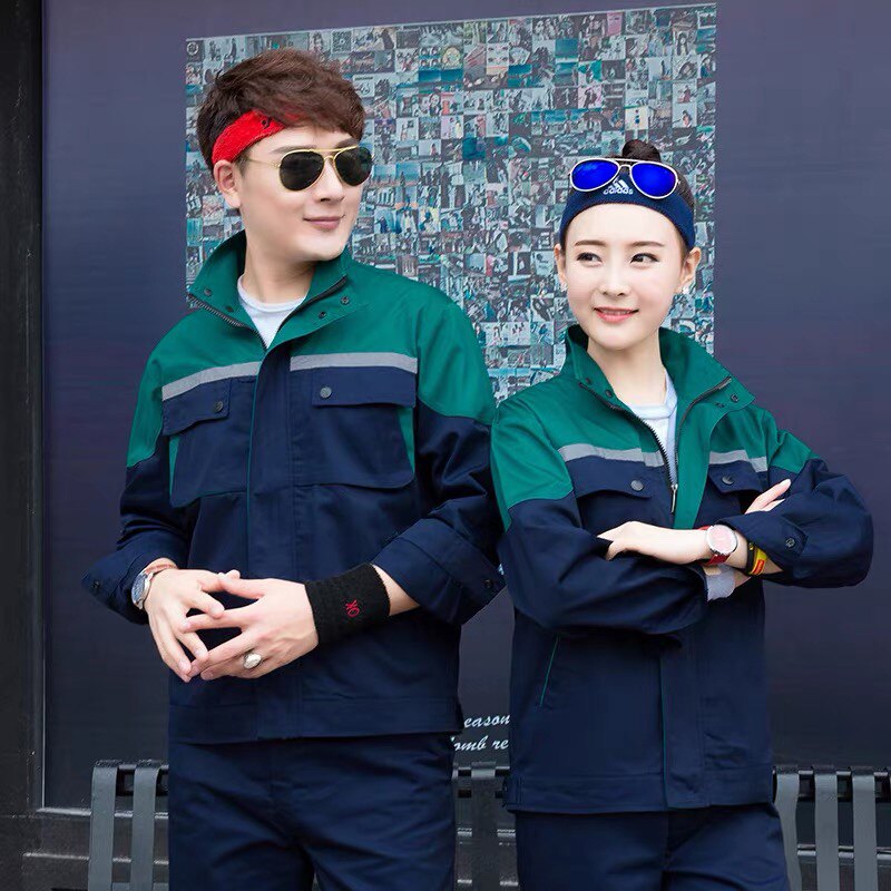 定制长袖工作服套装男建