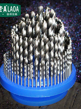 老A工具   全磨制麻花钻套装钻头盘100件套1-13mm 不锈钢钻头