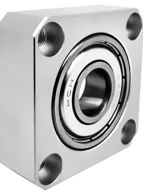 内径10mm无扣环单轴承方法兰带座轴承固定座BASN BFF63铝合金国产