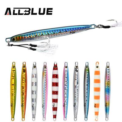 ALLBLE SLOWER Long Metal Jig Fishing Lure Slow Cast Jigging