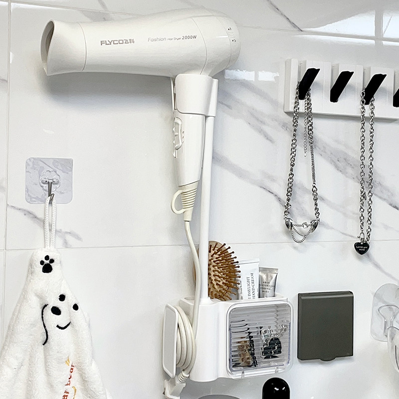 懒人吹风机支架免手拿吹头发电吹风筒置物架解放双手壁挂免打孔