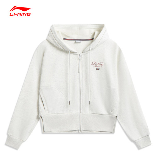 李宁开衫卫衣外套女子