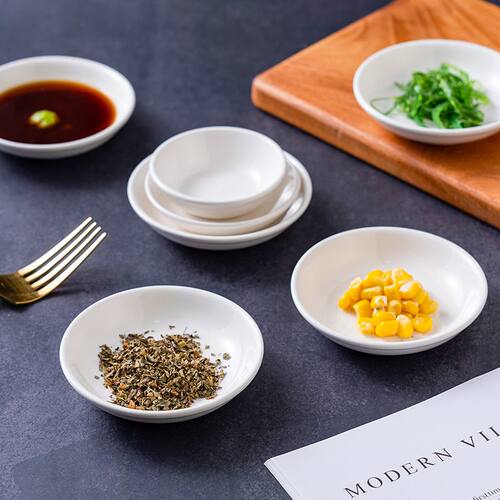 可微波炉陶瓷调味碟酱油蘸料碟饭店调料碟醋油碟吐骨碟蒸菜咸菜碟