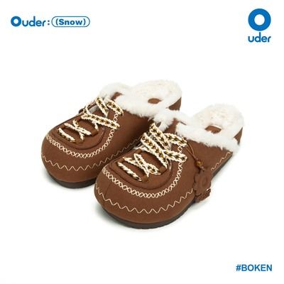 Ouder勃肯半拖鞋加绒保暖