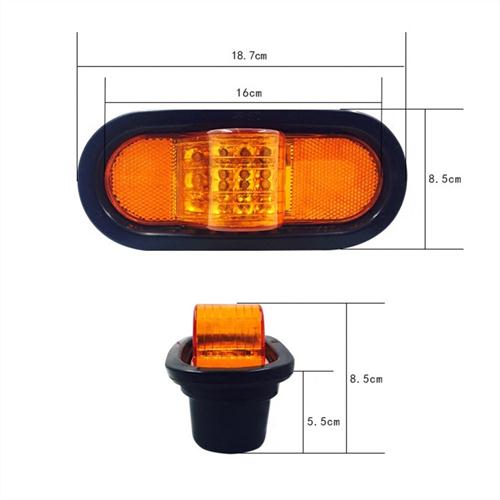 中集腰灯货车边灯24v橡皮厢灯led重汽豪威前转向灯挂车示宽转向灯