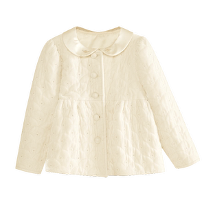 UCNOO与虫儿童丝绒礼服外套24秋冬新款加厚夹棉女童节日棉服生日