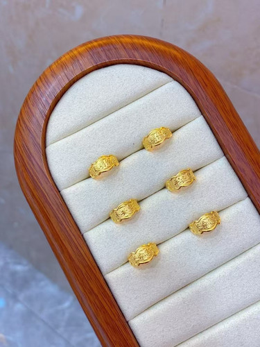 足金999 5G工艺小红书同款网红宝宝戒指按克卖实时价