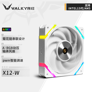 瓦尔基里(VALKYRIE）X12 VK FDB轴承 扇叶二次动平衡12CM机箱风扇