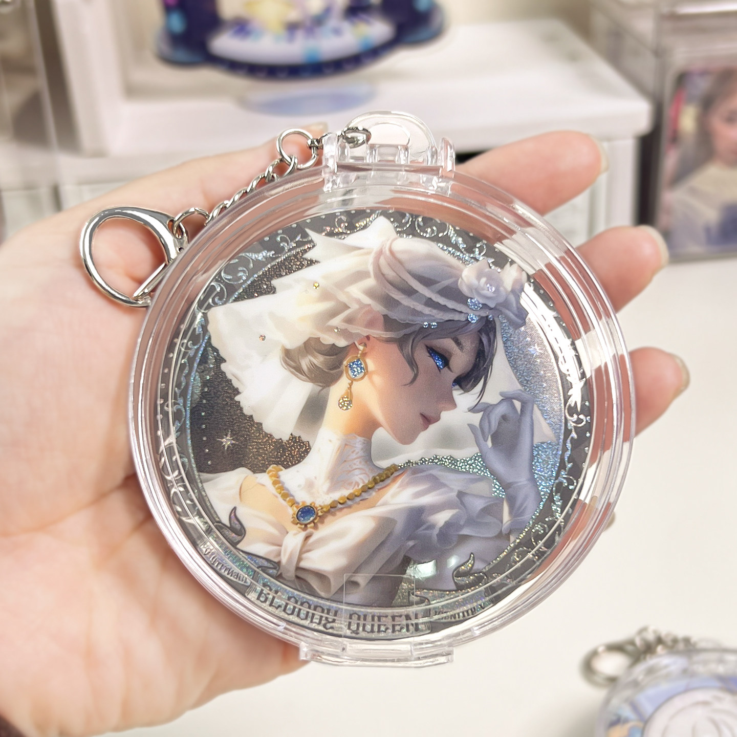 吧唧保护套谷子徽章透明圆形收纳盒便携随身58mm75mm痛包展示挂件