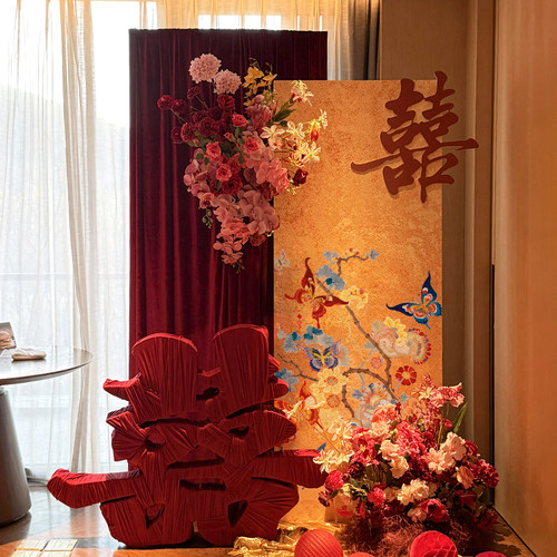 结婚布置婚房装饰套装背景墙kt板