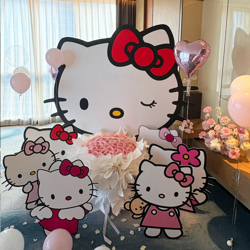 七夕室内求婚布置HelloKitty主题简约高级氛围感浪漫仪式表白kt板,节庆用品/礼品,气球,淘宝优惠券,粉丝福利购,淘宝优惠卷