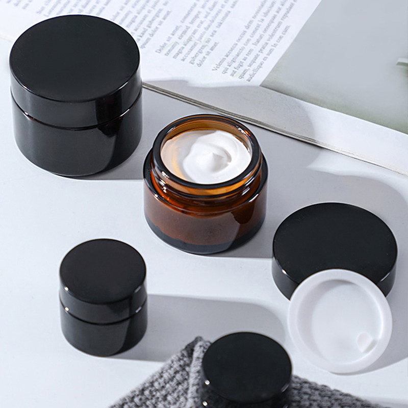 棕色玻璃化妆品分装瓶膏霜瓶眼霜面霜瓶遮光精油便携磨砂旅行小样,节庆用品/礼品,创意礼盒/礼品套组,淘宝优惠券,粉丝福利购,淘宝优惠卷
