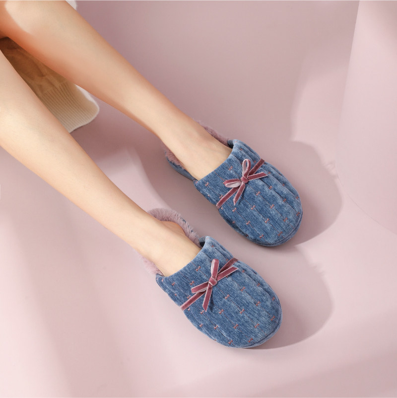 家丽芙棉拖鞋女士冬季轻奢室内2022年新款家居家用特短绒防滑拖鞋
