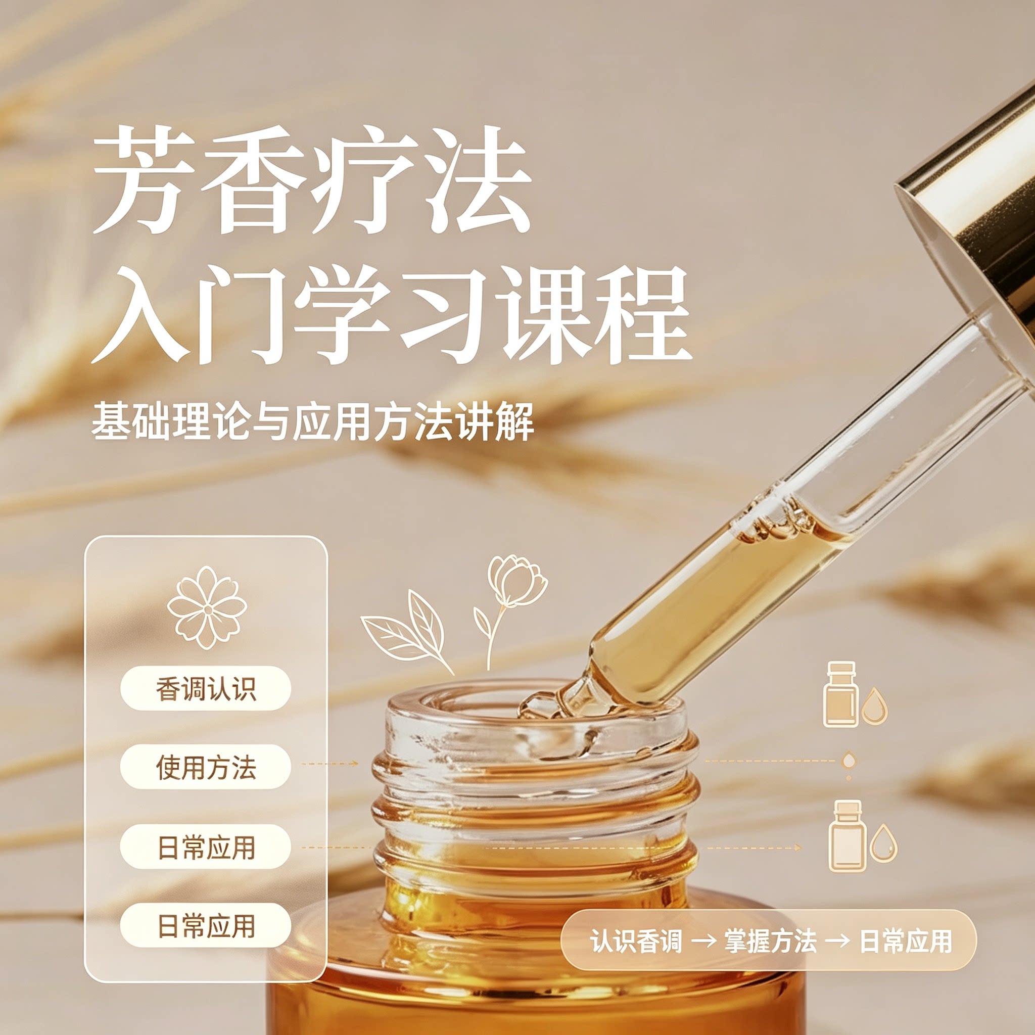 全套芳香疗法零基础入门教程精油香调识别日常应用基础理论教学课