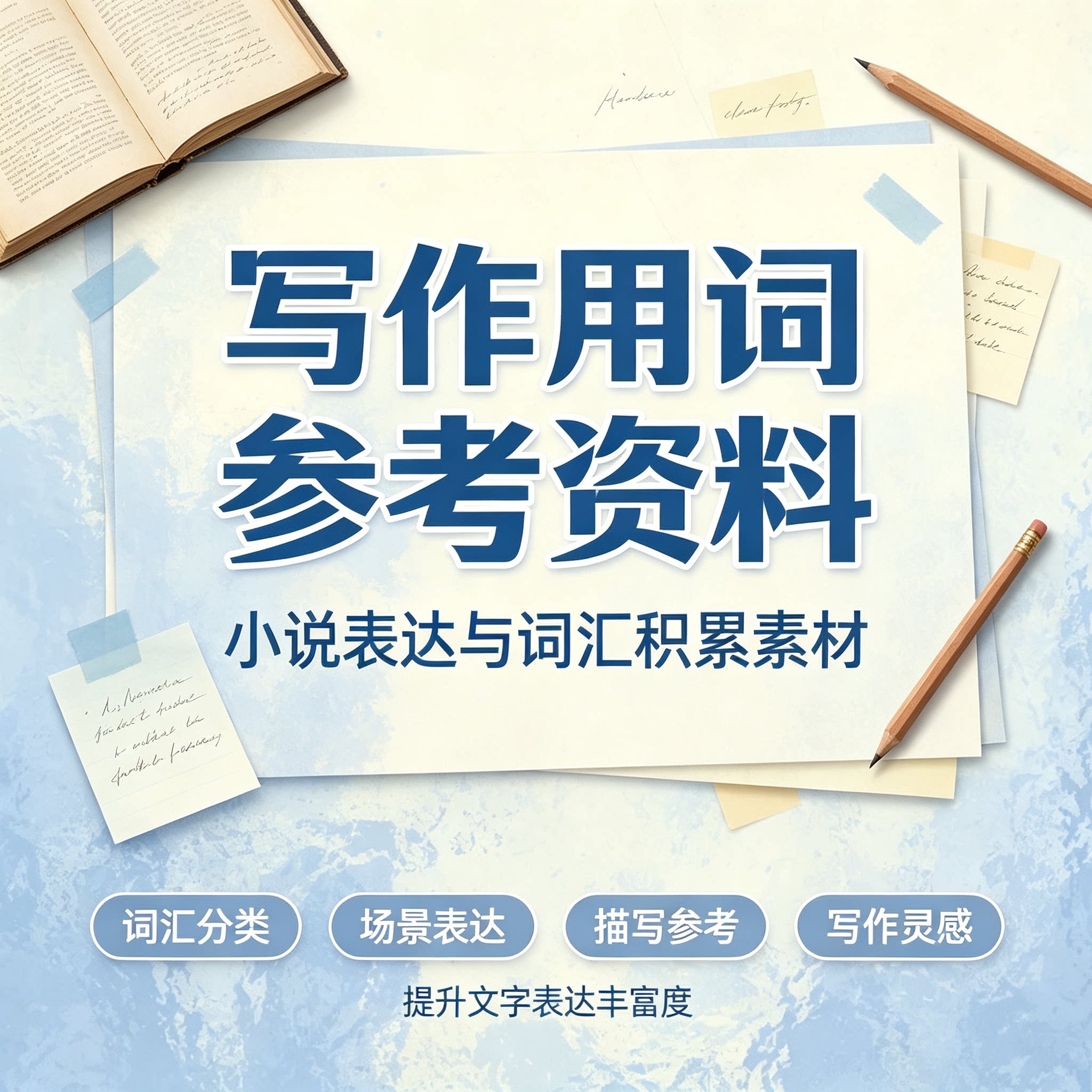 实用写作用词参考资料小说创作词汇积累场景描写灵感提升文笔素材