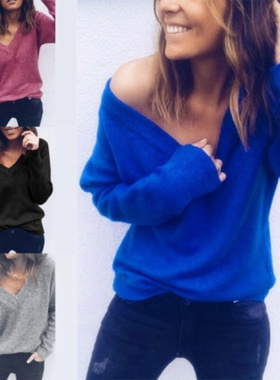 Outono v pesco?o camisola de malha moda feminina blusas inve