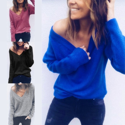 Outono v pesco?o camisola de malha moda feminina blusas inve