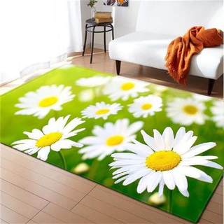 Pastoral Living Room Carpet 3D Daisy Children Room Play Mat