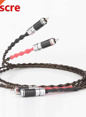 Preffair diameter 2.2mm Silver Plated Signal Line RCA Interc