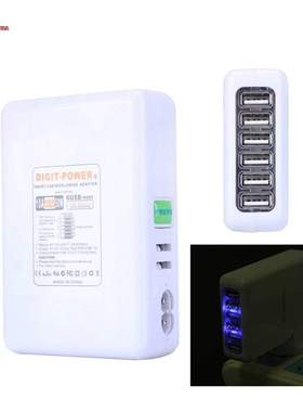50W 10A 6 Ports USB HUB Chger Adapter Travel Chger Stati
