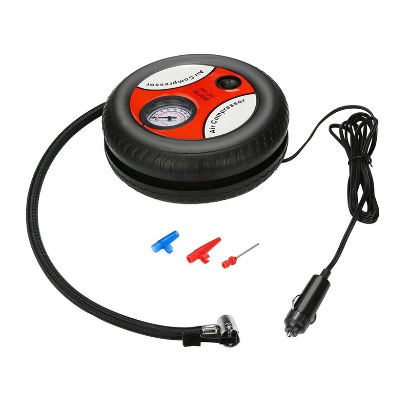 260PSI DC 12V portable electric mini tire inflator air compr